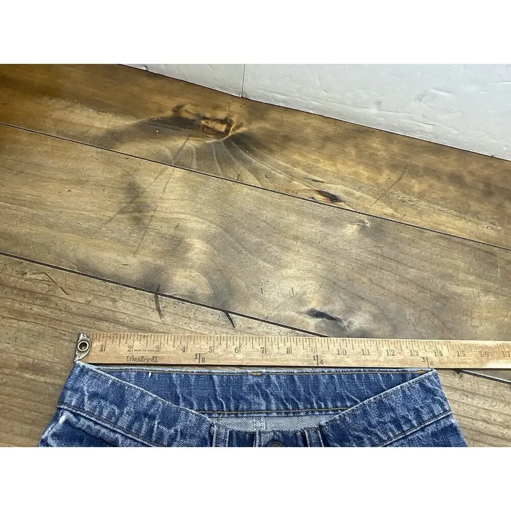 Vintage Levi’s 684 Orange Tab Bell Bottom Jeans 28x30 USA 70s Flare Distressed